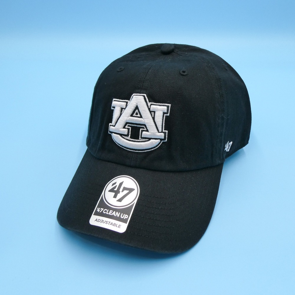 '47 Hat Mens One Size Clean Up Auburn Tigers Black‎ Embroidered Cotton Cap